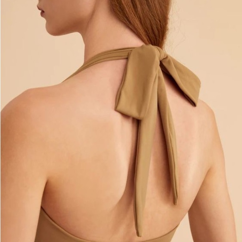 Fashion Colour block one piece halter swimwear - Picture 6 of 13